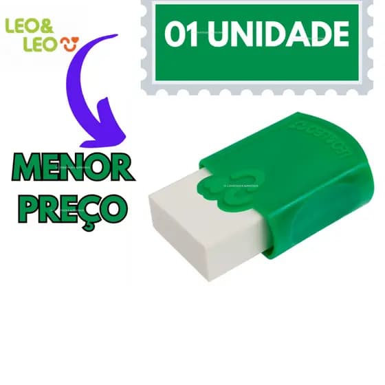 Kit 2 Borrachas Escolares Retangulares com Capa Leo & Leo