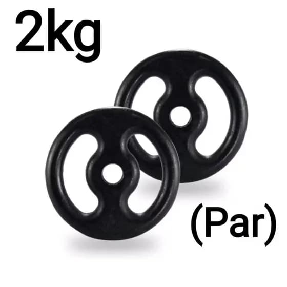 Kit 2 Anilhas Pintada 2kg Par Anilhas de Ferro