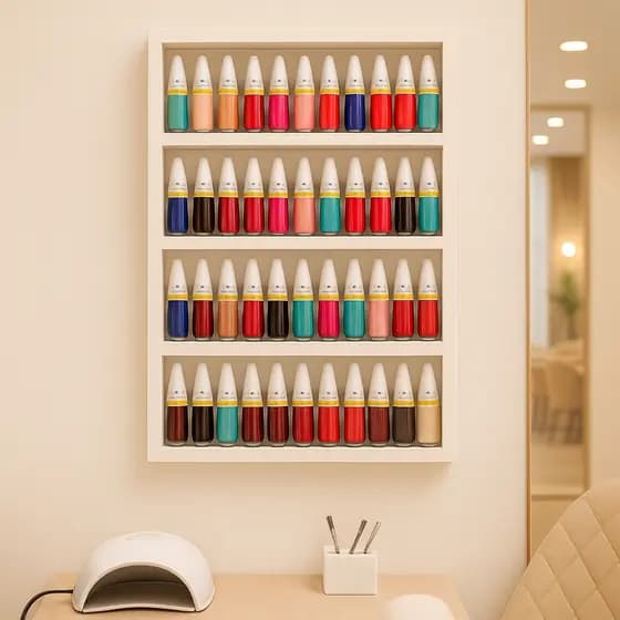Expositor de Esmaltes organizador prateleira para esmaltes Mdf 15mm 5 Prateleiras