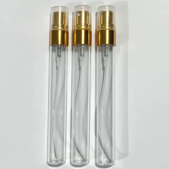 kit 90 Frasco de vidro para amostra de perfume 10ml dourado