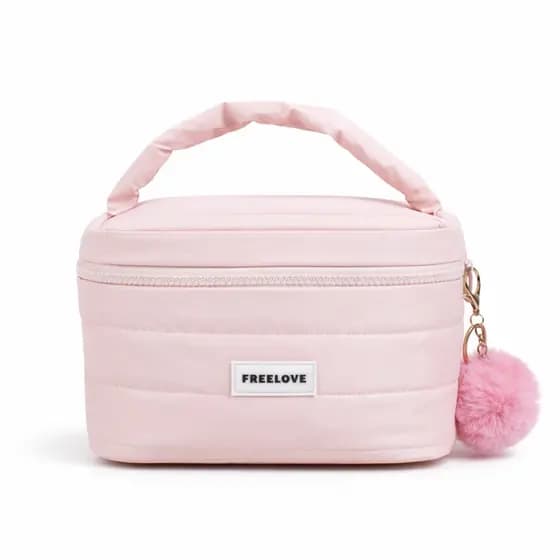 Bolsa Necessaire Organizadora Porta Cosméticos Viagem Compacta Elegante Blogueira Colorida Feminina Luxo