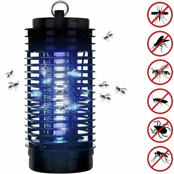 Armadilha Elétrica Mata Mosquito Mosca Traça com Choque Luz UV Bivolt Portátil