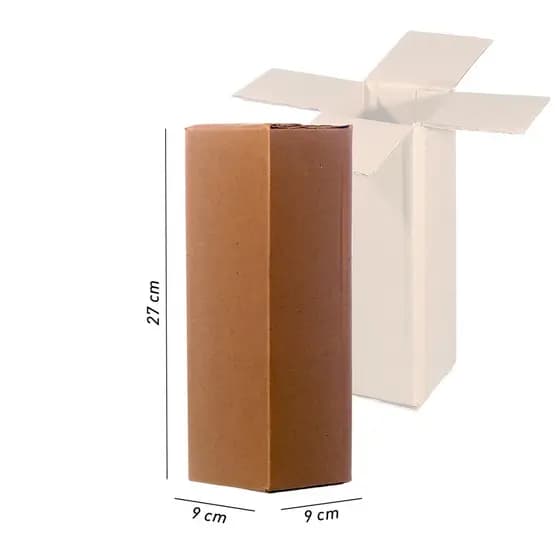100 Caixas de Papelão embalagem 9X9X27 Tubo Garrafa Cerveja