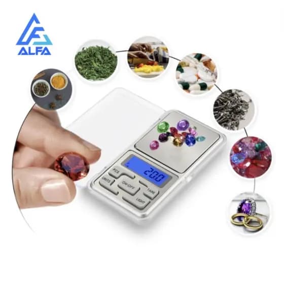 Balança Digital De Bolso Alta Precisão Portátil 0,01g Até 500g Digital LCD Bandeja Cozinha