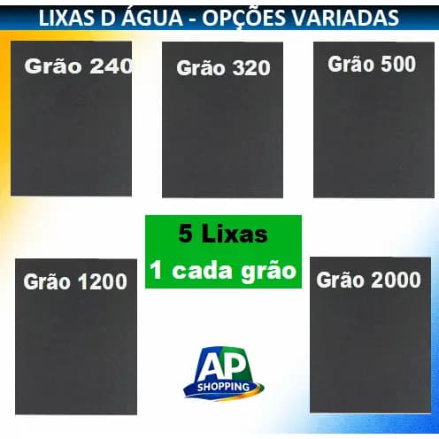 Lixa D’Água 240 320 500 1200 2000 Profissional Folha Grão Funilaria Polimento Automotivo