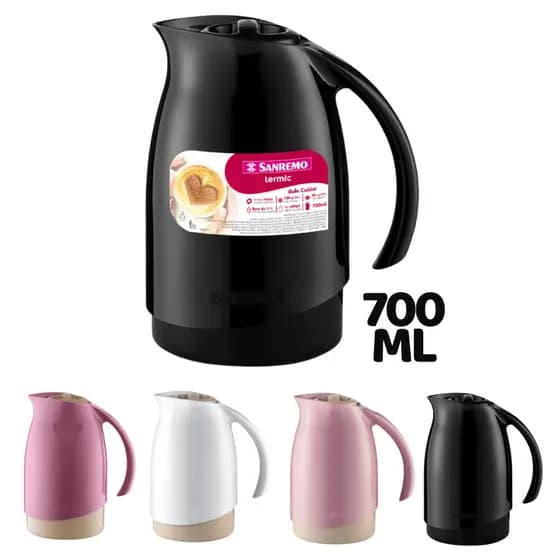 Garrafa Térmica de Café 700ml Bule Cuidar Sanremo