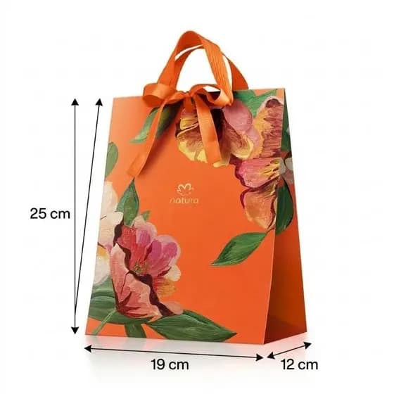 Kit com 10 Sacolas de Presente Natura - Edição Especial Dia das Mães 2026