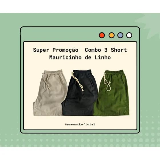 Super Combo de Short de Linho Mauricinho
