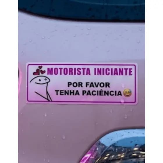 Adesivo Magnético recém habilitado aviso recem habilitada paciencia novato ima recém habilitado