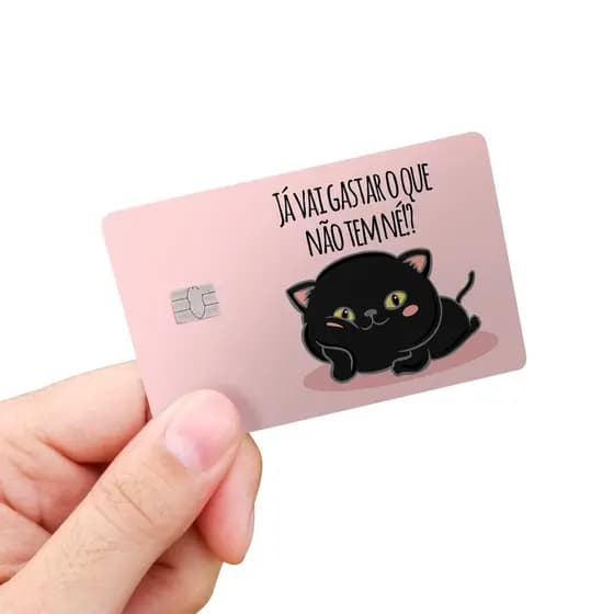 Adesivo para cartão ja vai gastar o que não tem né? pelicula de cartão Skin Card Adesivo Para Cartão Frases e Memes