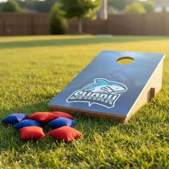 Jogo Acerte O Alvo Cornhole Saco No Buraco 60x40cm Madeira