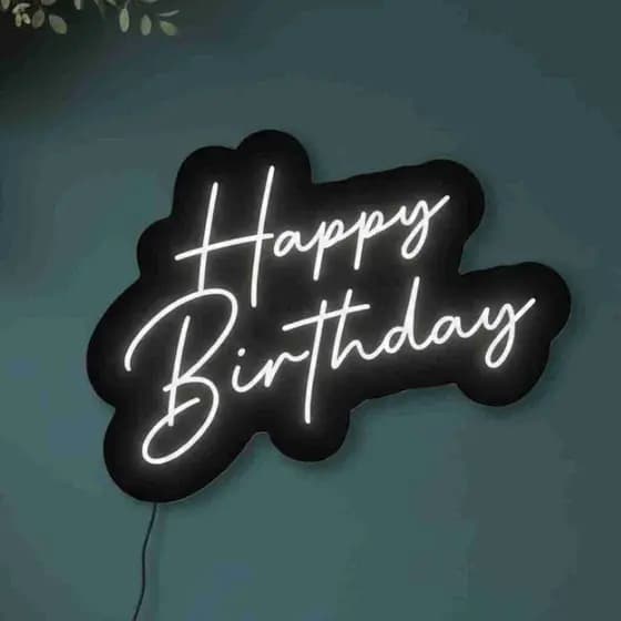 Happy Birthday Neon Led Letreiro Luminoso Feliz Aniversario Placa Happy Birthday