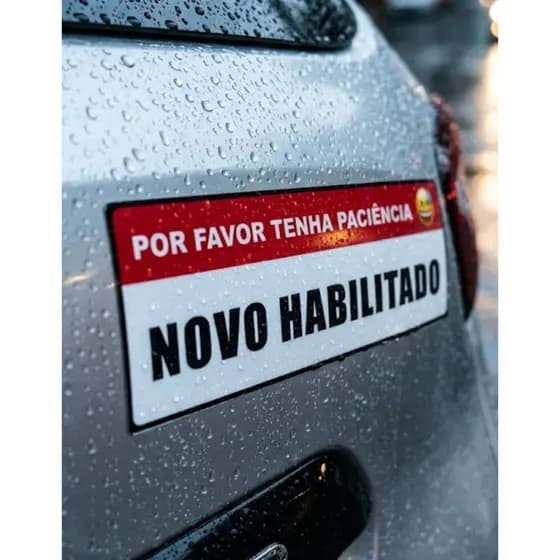 Ímã para Carro Motorista Recém Habilitada adesivo placa imantada