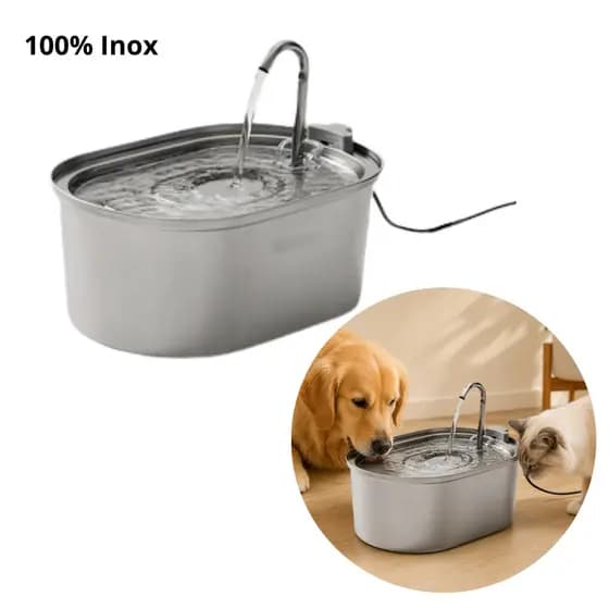 100% Inox - Fonte Bebedouro com FIO para Pets – Bivolts