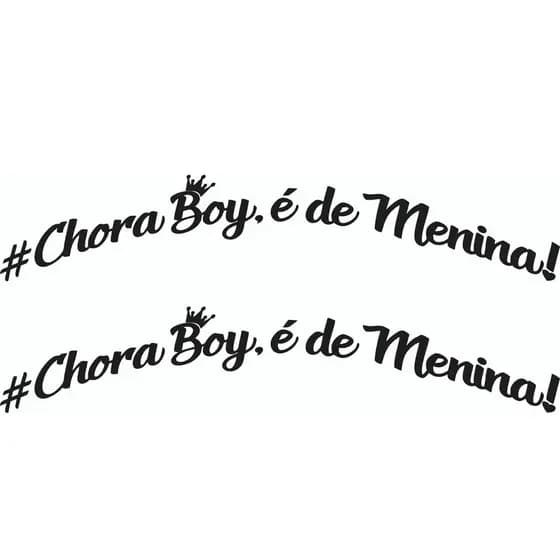 2 adesivos choraboy é de menina de paralama curvo tuning