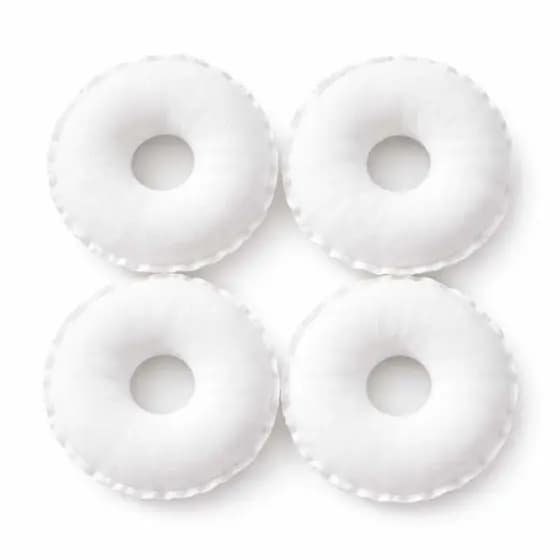 Kit 2 Pares Rosquinha para Seios Amamentação Algodão 100% Antialérgica Protetor Mamilo Lactante Conforto Pós-Parto