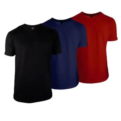 Kit 3 Camiseta Masculina - PROMOÇÃO - Básica, Treino, Esporte, Casual - Produto enviando diretamente da fábrica