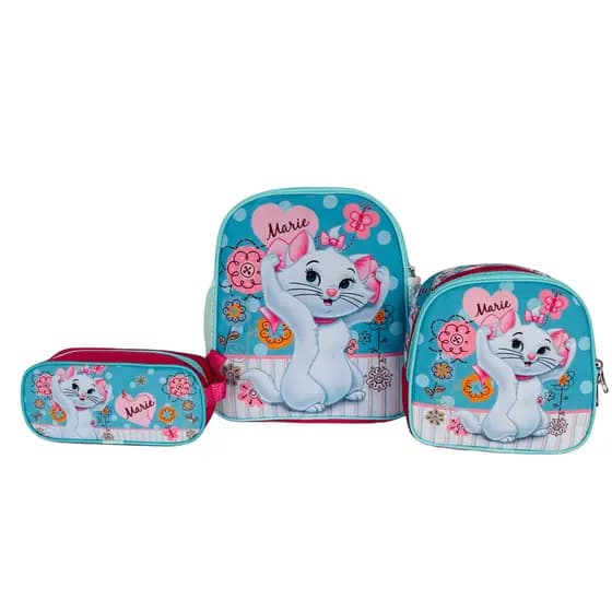 Kit Mochila + Lancheira + Estojo - Mochila Resistente - Mochila Infantil Feminina - Mochila Crianças