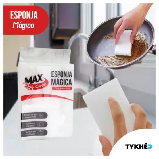 Esponja Mágica Branca Removedora de Mancha — Limpeza Profunda Sem Produtos Químicos