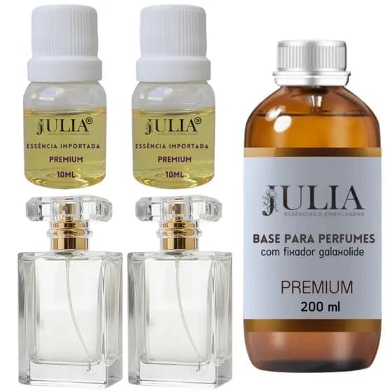Mega kit para produção de perfumes com essências oleosas e vidros luxuosos