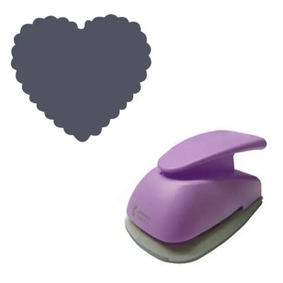 Furador Scrapbook Max Para Papel - Coração Escalope 7,3cm