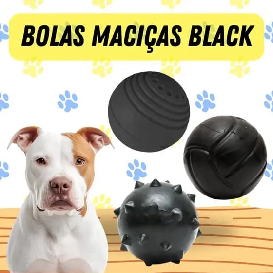 KIT 3 BRINQUEDO BOLA CACHORRO REFORÇADA