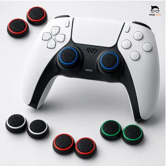 Kit 4 Pares 8 Un Grip Silicone Compatível Xbox One PS5 Xbox 360 Ps4 Wii Controle Protetor Analógico