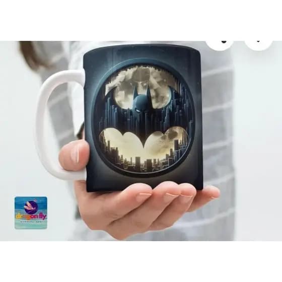 Caneca personalizada arte 3D Batman curinga xícara efeito 3D caneca porcelana DC heróis filmes sublimação