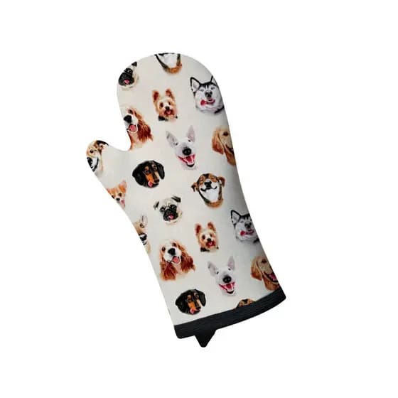 Luva de Cozinha Forno em Neoprene Raças Cachorros Caretas