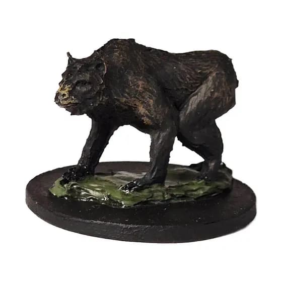Miniatura RPG Urso Negro Pintada Besta Animal Monstro Metal 26mm D&D Pathfinder
