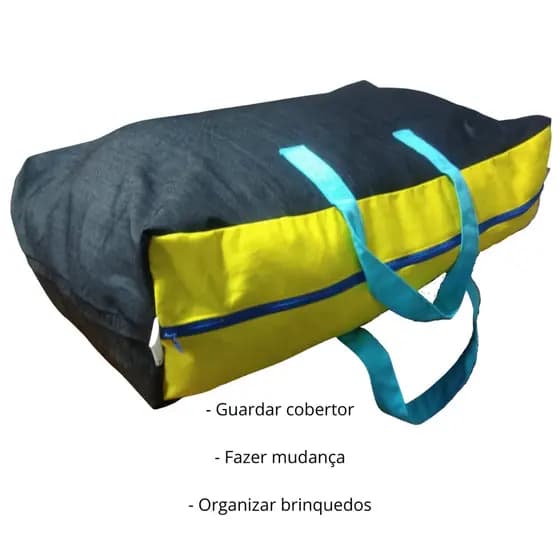 bolsa sacola sacolão extra grande tecido 80x50cm