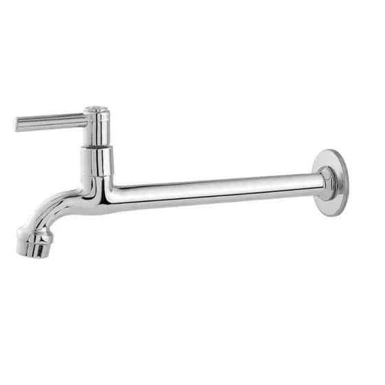 Torneira De Parede Com Arejador Tanque Jardim Cozinha Abs Cromada Fixa 1/4 de Volta