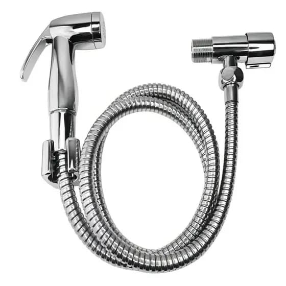 Ducha Higienica Intima Banheiro Cromada Pressão Lavabo 1/4 de Volta