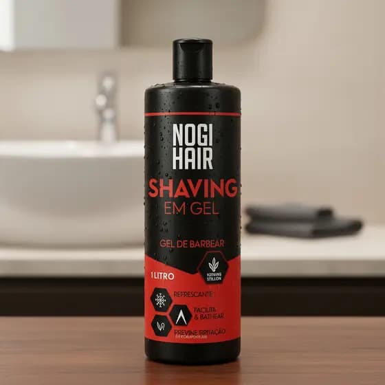 Shaving Gel Masculino Refrescante Mentolado 1kg | Gel de Barbear Profissional Para Barbearia Fácil Aplicação