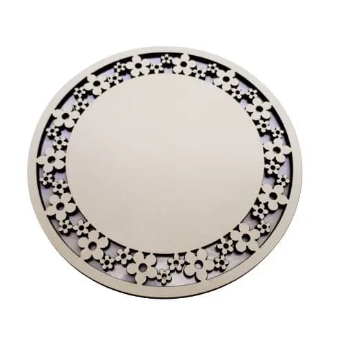 Porta copo 10 cm flor trabalhado em mdf Cris Artesanatos