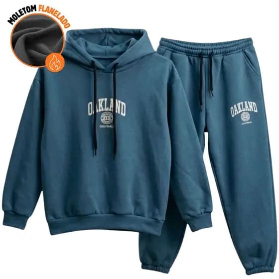 Conjunto Moletom Infantil Masculino Flanelado Grosso Com Capuz Roupa De Frio Juvenil Tam 10 Ao 16