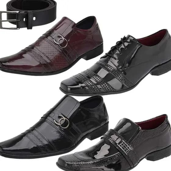 Kit 4 Pares Sapato Social Masculino Moda Evangélica Gospel Mega Oferta