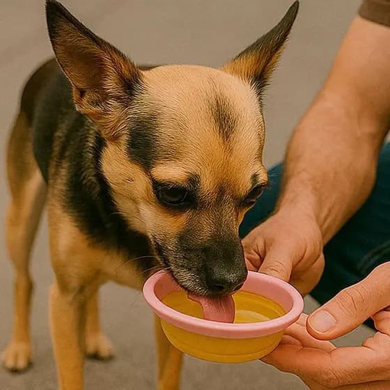 Comedouro e Bebedouro Portátil Retrátil para Pets