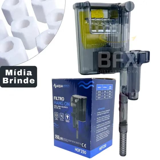 Filtro externo Hang-on HOF-250L/H para Aquario Pequeno até 30 Litros Aquaverso HF-200 XP-06 Original