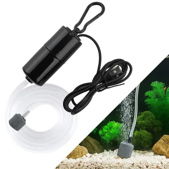 Bomba De Oxigênio Compressor de Ar Filtro USB Portátil Para Aquario De Peixes Iscas Vivas Silencioso