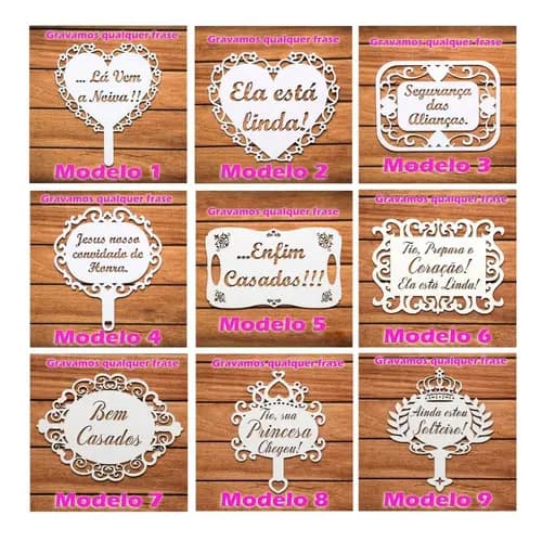 Kit 2 Placas Casamento Mdf - Lá Vem A Noiva- Personalizada