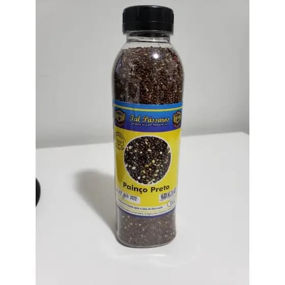 Painço Preto 350gr - Tal Pássaros