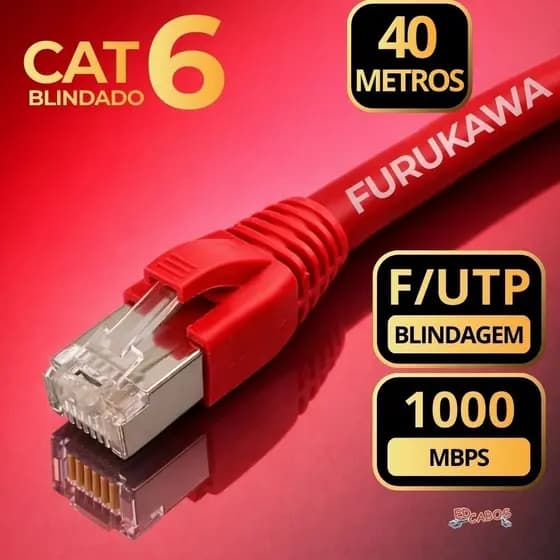 Cabo de Rede CAT6 40 Metros Blindado F/UTP Gigalan Furukawa