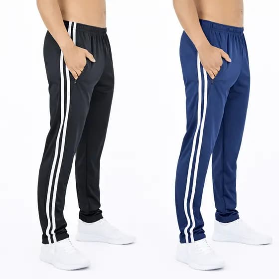 Kit 2 Calça Masculina Atividade Física Academia e Corrida com Cordão e Bolso com Zíper