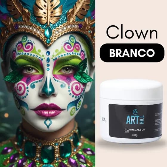 Clown Make Up Carnaval Festa Junina Holloween Palhaço Teatro Maquiagem Artística 60g ou 10g Catharine Hill