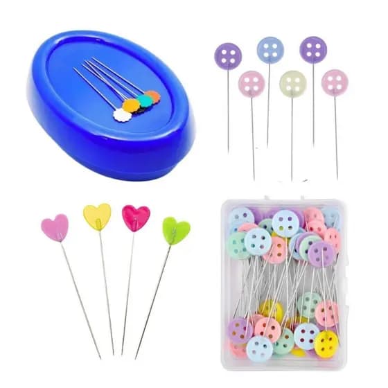 Alfineteiro Porta Alfinetes Magnético + Alfinetes + Case para os alfinetes