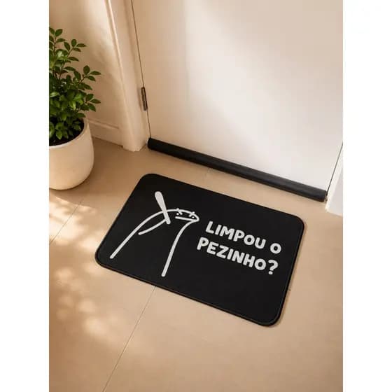 Tapete de Entrada Porta Estampas Divertidas Antiderrapante