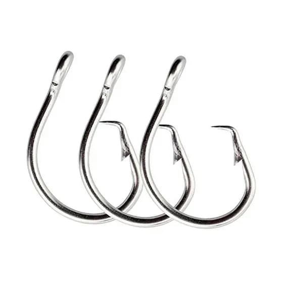 Anzol Circular 8/0 Circle Hook Niquelado 50 Unidades Pesca