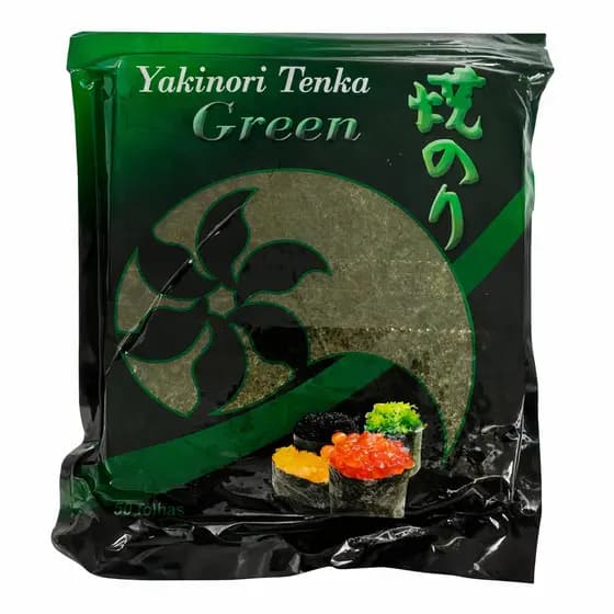 Alga Nori Green Tradicional Crocante Temaki Sushi Pacote 140g - 50 Folhas