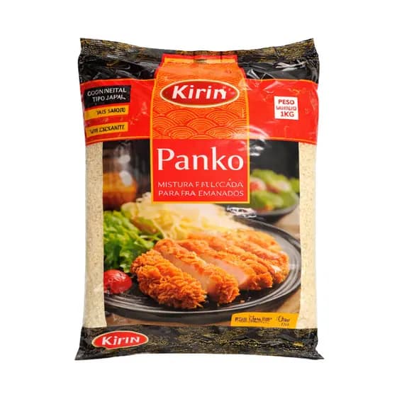 Farinha Panko Kirin Flocada P/ Empanar Crocante Oriental 1kg